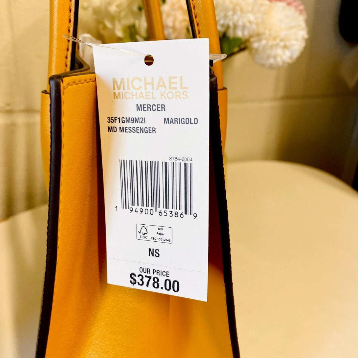 MICHAEL KORS 35F1GM9M2I MERCER MEDIUM MESSENGER SATCHEL BAG MK SIGNATURE MARIGOLD MICHAEL KORS 35F1GM9M2I MERCER MEDIUM MESSENGER SATCHEL BAG MK SIGNATURE MARIGOLD